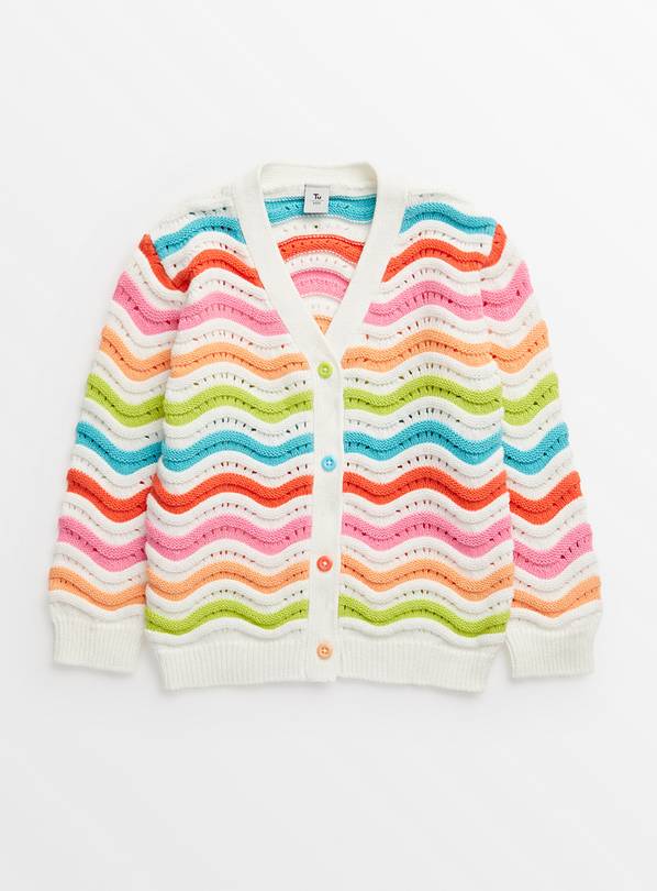 Rainbow Swirl Stripe Cardigan  4-5 years